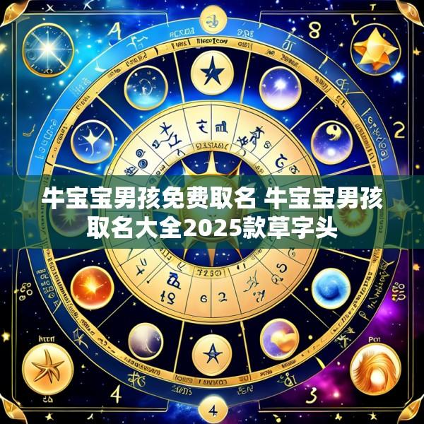 牛宝宝男孩免费取名 牛宝宝男孩取名大全2025款草字头