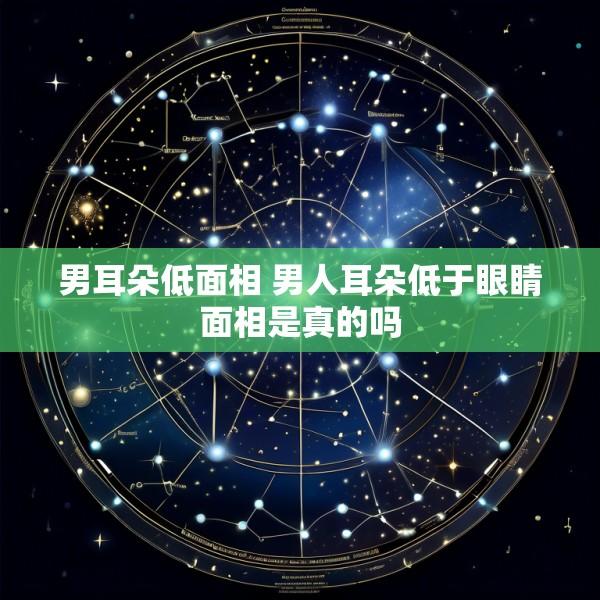 男耳朵低面相 男人耳朵低于眼睛面相是真的吗