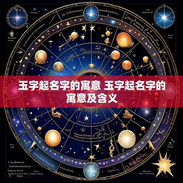 玉字起名字的寓意 玉字起名字的寓意及含义