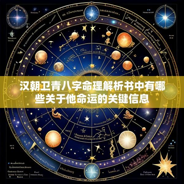 汉朝卫青八字命理解析书中有哪些关于他命运的关键信息