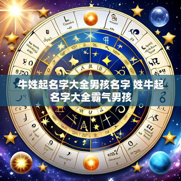 牛姓起名字大全男孩名字 姓牛起名字大全霸气男孩