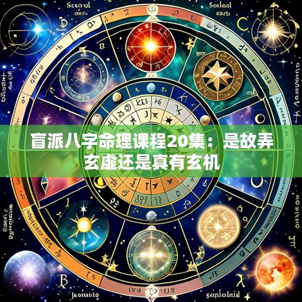 盲派八字命理课程20集：是故弄玄虚还是真有玄机