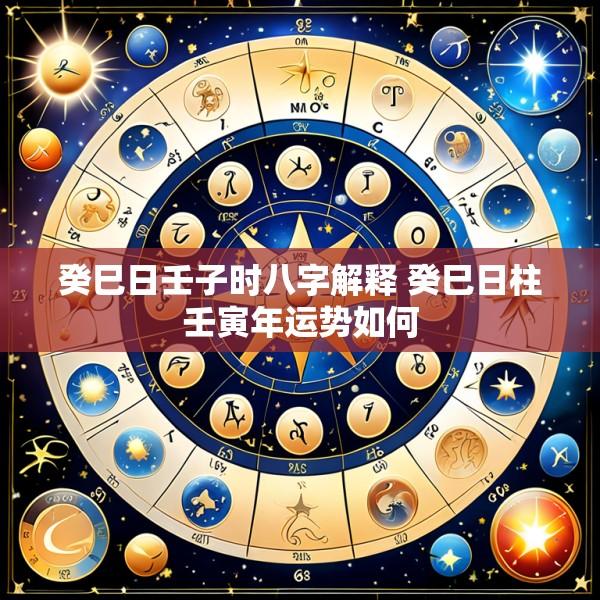 癸巳日壬子时八字解释 癸巳日柱壬寅年运势如何