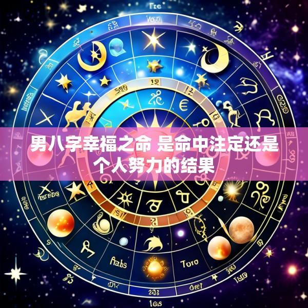 男八字幸福之命 是命中注定还是个人努力的结果