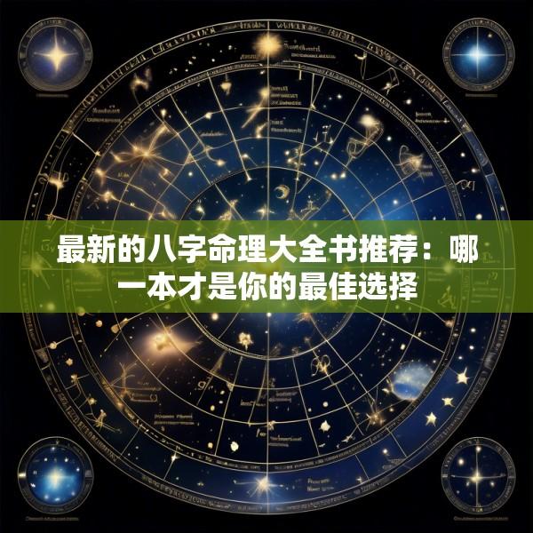 最新的八字命理大全书推荐：哪一本才是你的最佳选择