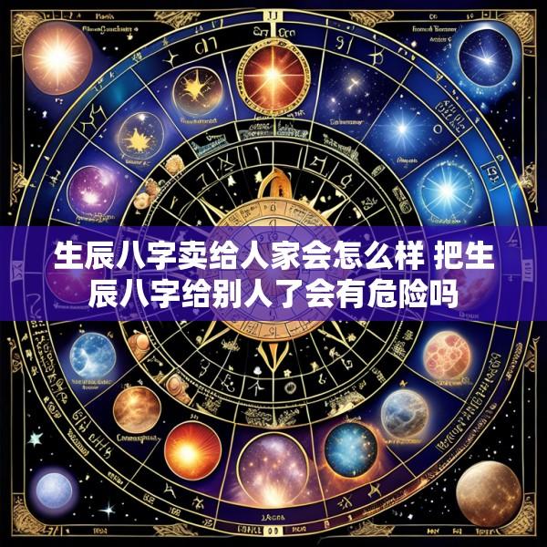生辰八字卖给人家会怎么样 把生辰八字给别人了会有危险吗