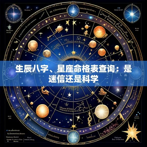 生辰八字、星座命格表查询：是迷信还是科学
