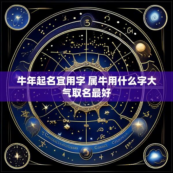 牛年起名宜用字 属牛用什么字大气取名最好