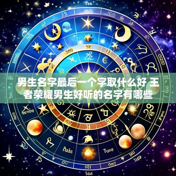 男生名字最后一个字取什么好 王者荣耀男生好听的名字有哪些