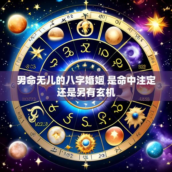 男命无儿的八字婚姻 是命中注定还是另有玄机