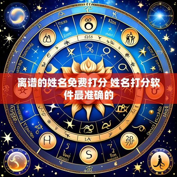 离谱的姓名免费打分 姓名打分软件最准确的