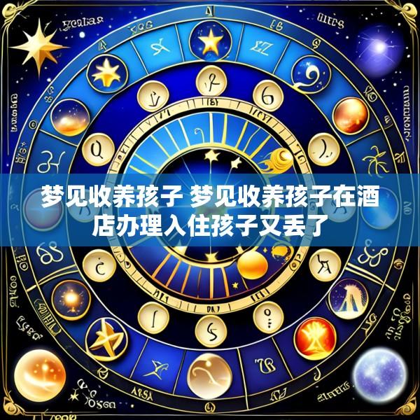 梦见收养孩子 梦见收养孩子在酒店办理入住孩子又丢了
