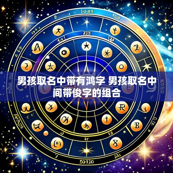 男孩取名中带有鸿字 男孩取名中间带俊字的组合