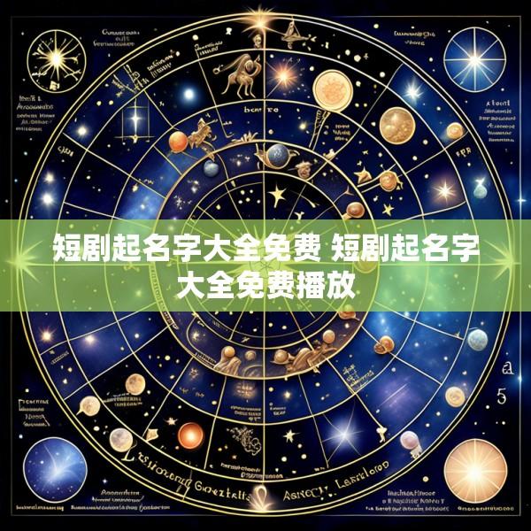 短剧起名字大全免费 短剧起名字大全免费播放