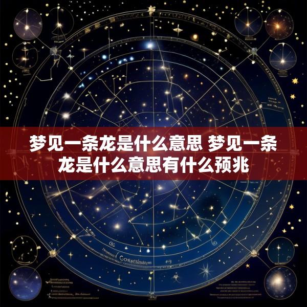 梦见一条龙是什么意思 梦见一条龙是什么意思有什么预兆