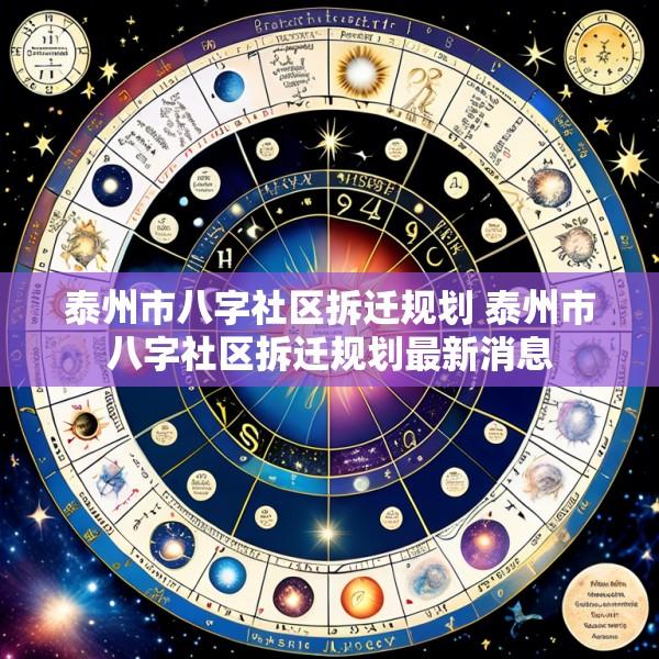 泰州市八字社区拆迁规划 泰州市八字社区拆迁规划最新消息