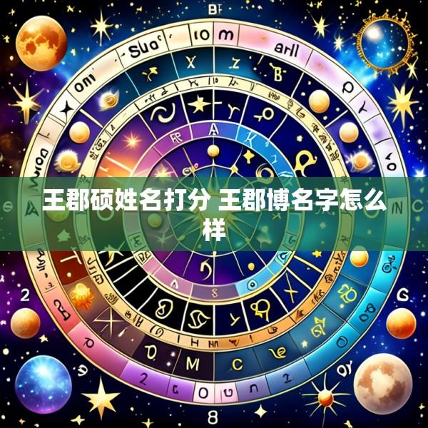 王郡硕姓名打分 王郡博名字怎么样