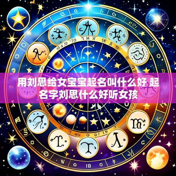 用刘思给女宝宝起名叫什么好 起名字刘思什么好听女孩