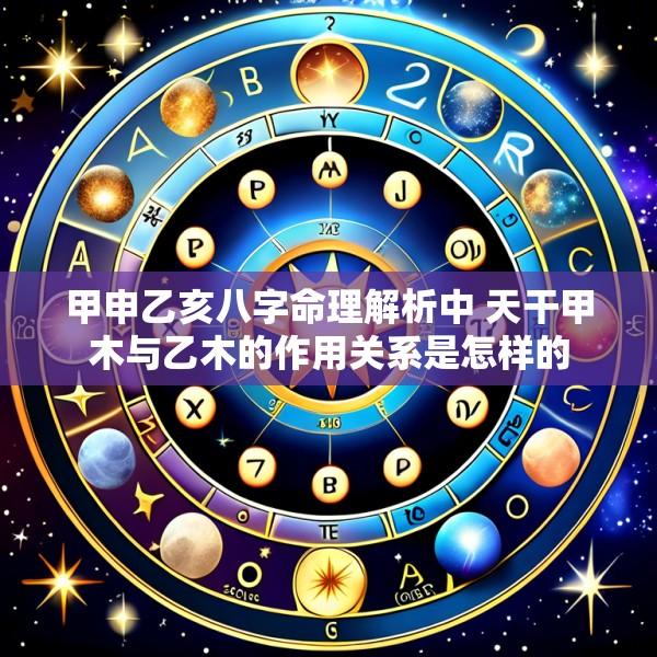 甲申乙亥八字命理解析中 天干甲木与乙木的作用关系是怎样的