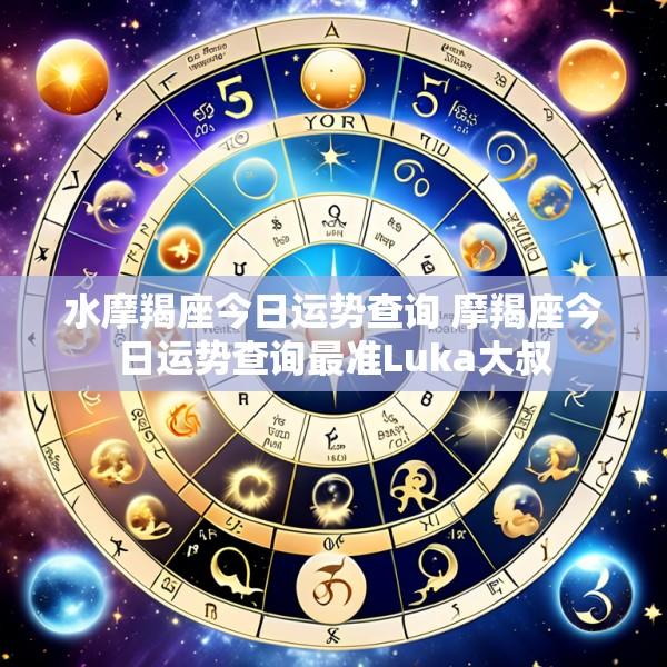 水摩羯座今日运势查询 摩羯座今日运势查询最准Luka大叔