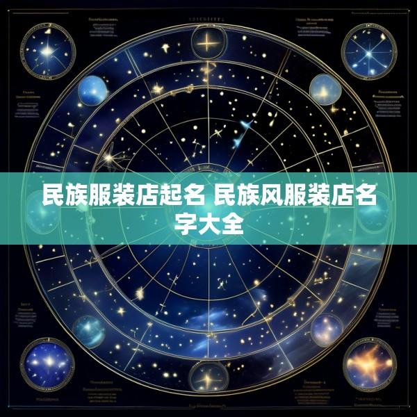 民族服装店起名 民族风服装店名字大全