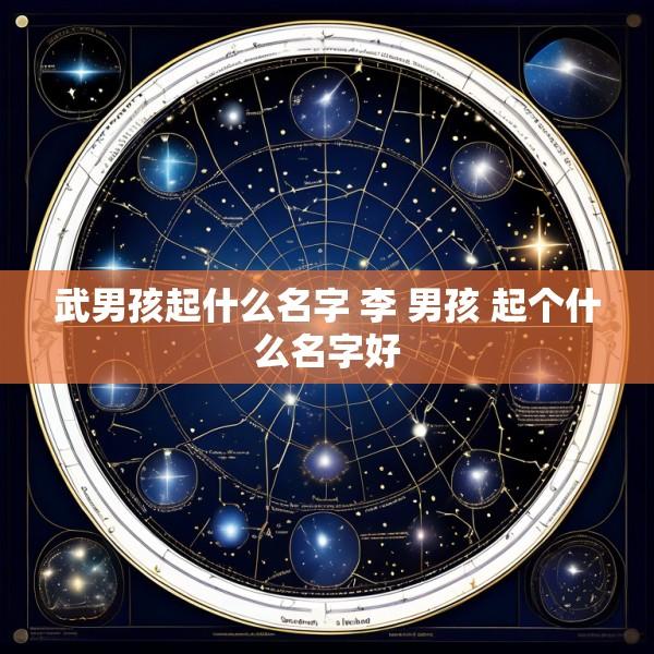 武男孩起什么名字 李 男孩 起个什么名字好