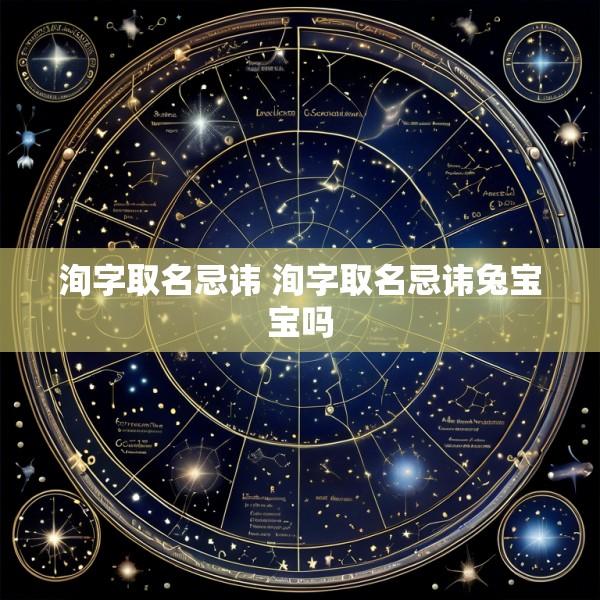 洵字取名忌讳 洵字取名忌讳兔宝宝吗