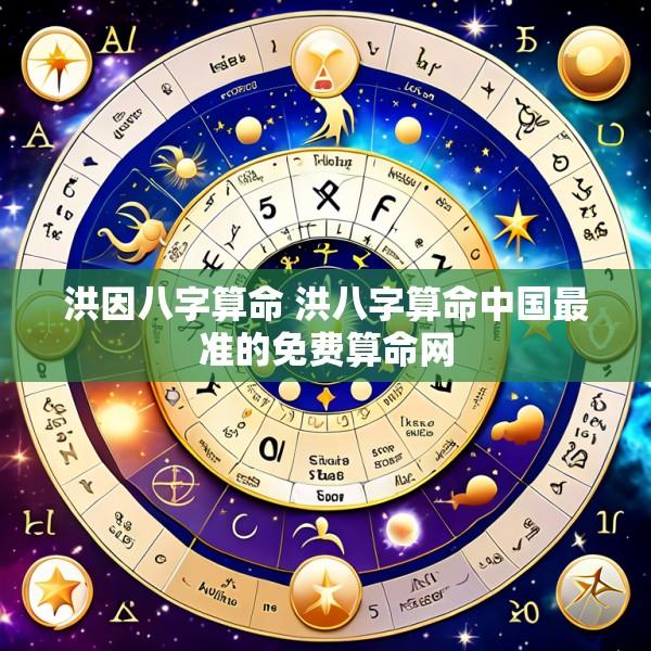 洪因八字算命 洪八字算命中国最准的免费算命网