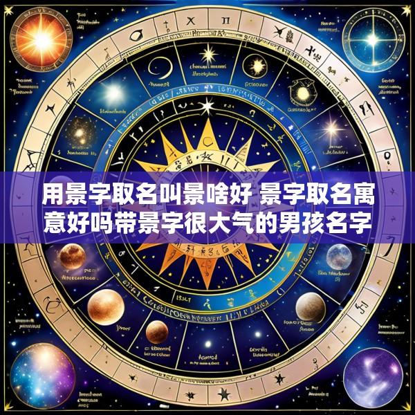 用景字取名叫景啥好 景字取名寓意好吗带景字很大气的男孩名字有哪些