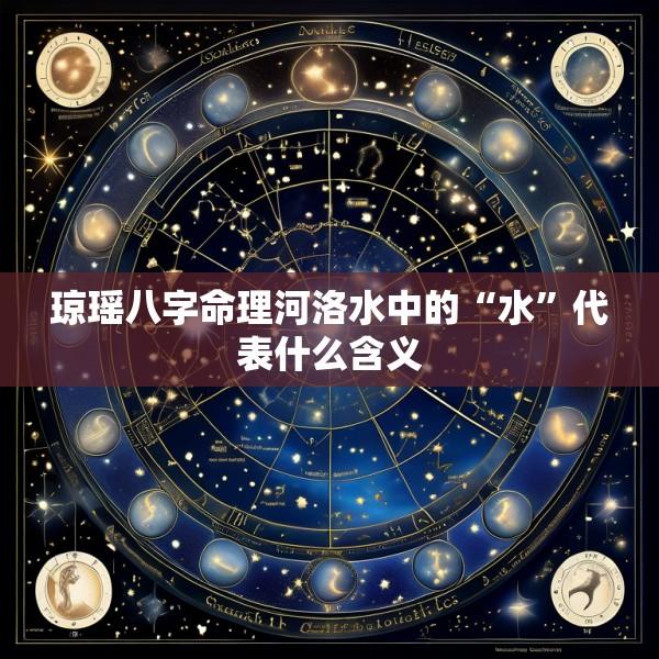 琼瑶八字命理河洛水中的“水”代表什么含义