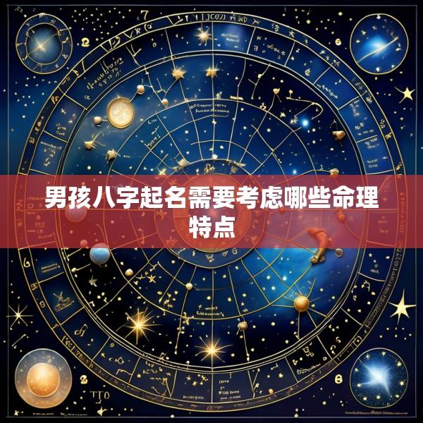 男孩八字起名需要考虑哪些命理特点