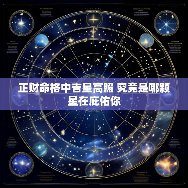 正财命格中吉星高照 究竟是哪颗星在庇佑你