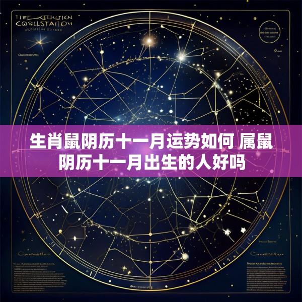 生肖鼠阴历十一月运势如何 属鼠阴历十一月出生的人好吗