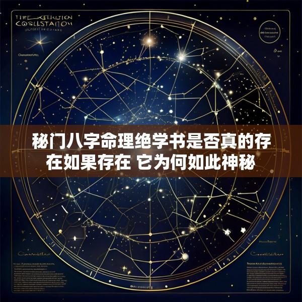 秘门八字命理绝学书是否真的存在如果存在 它为何如此神秘