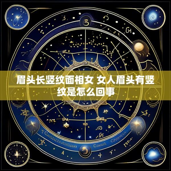 眉头长竖纹面相女 女人眉头有竖纹是怎么回事