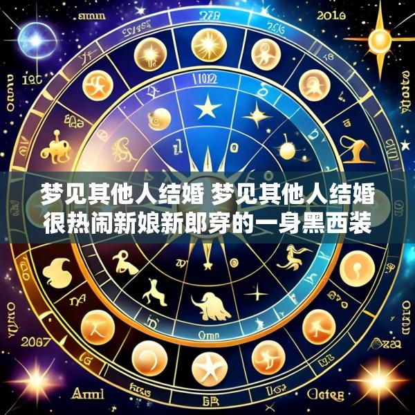梦见其他人结婚 梦见其他人结婚很热闹新娘新郎穿的一身黑西装