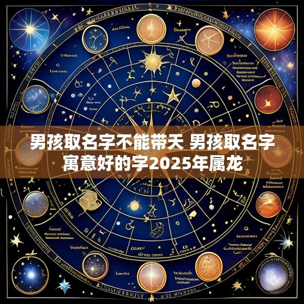 男孩取名字不能带天 男孩取名字寓意好的字2025年属龙