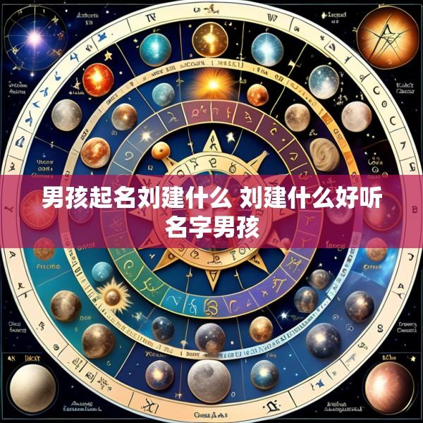 男孩起名刘建什么 刘建什么好听名字男孩