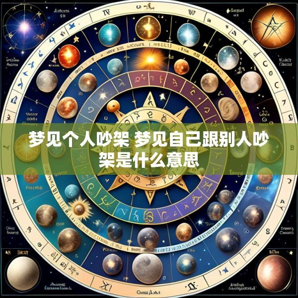 梦见个人吵架 梦见自己跟别人吵架是什么意思