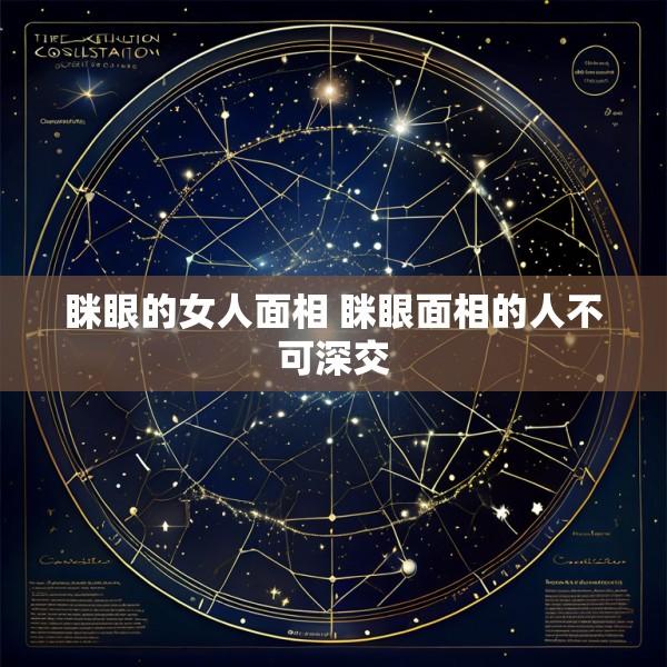 眯眼的女人面相 眯眼面相的人不可深交