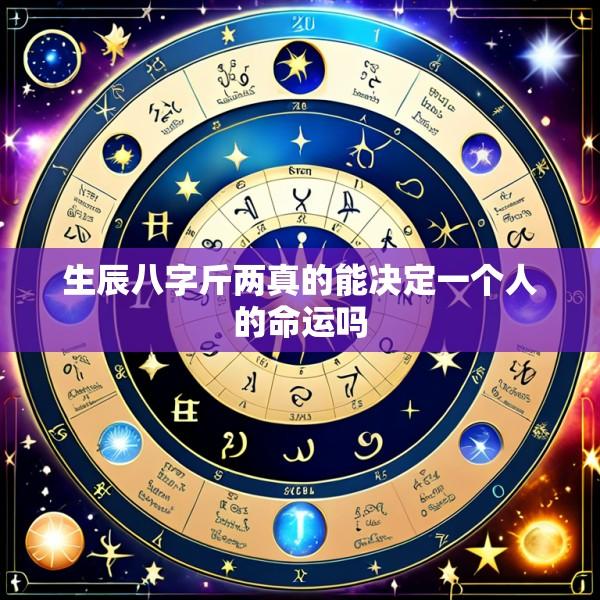 生辰八字斤两真的能决定一个人的命运吗