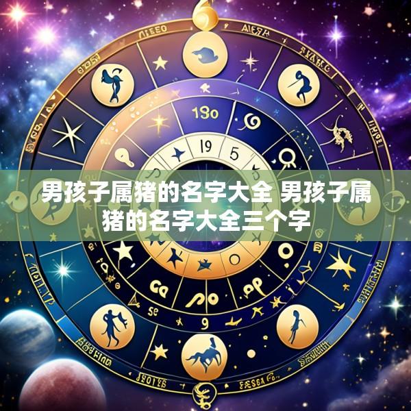 男孩子属猪的名字大全 男孩子属猪的名字大全三个字