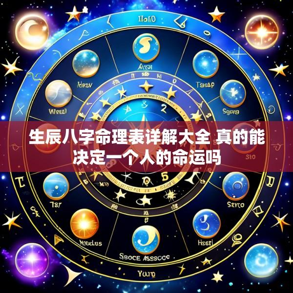 生辰八字命理表详解大全 真的能决定一个人的命运吗