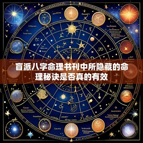 盲派八字命理书刊中所隐藏的命理秘诀是否真的有效