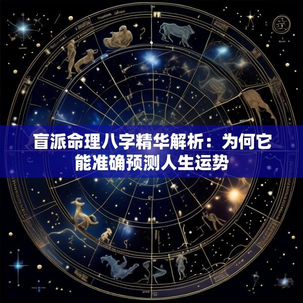 盲派命理八字精华解析：为何它能准确预测人生运势