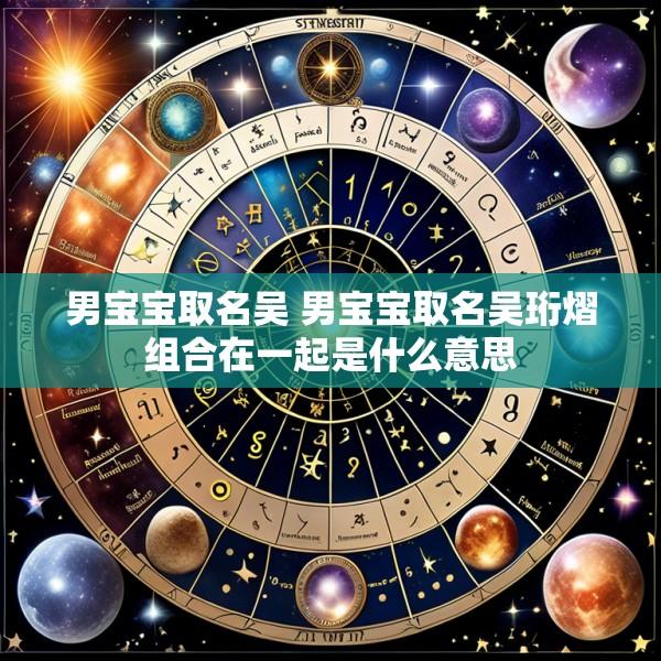 男宝宝取名吴 男宝宝取名吴珩熠组合在一起是什么意思