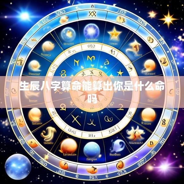 生辰八字算命能算出你是什么命吗