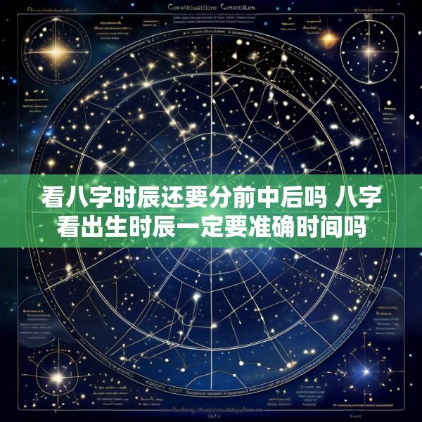 看八字时辰还要分前中后吗 八字看出生时辰一定要准确时间吗