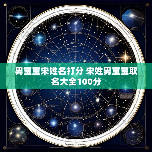 男宝宝宋姓名打分 宋姓男宝宝取名大全100分