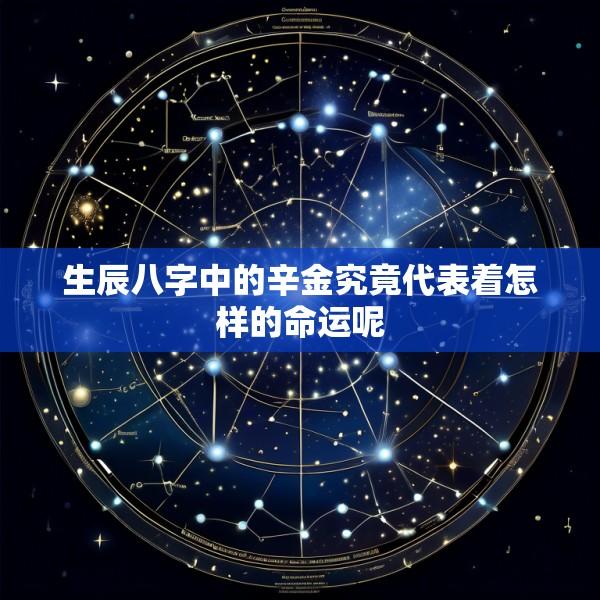 生辰八字中的辛金究竟代表着怎样的命运呢